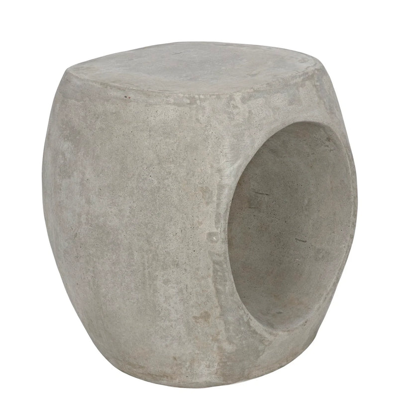media image for trou side table stool in fiber cement design by noir 4 220