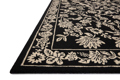 product image for arboretum hooked black rug by rifle paper co x loloi arbrarb 01bl00160s 2 14