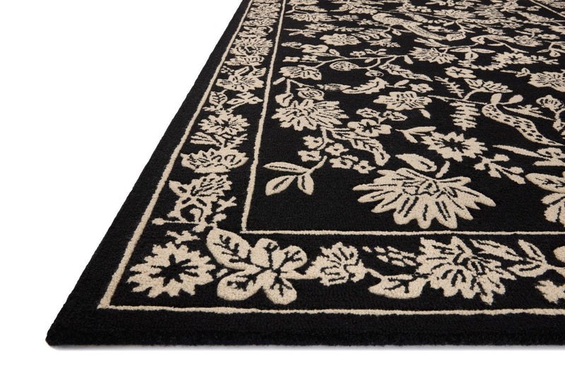 media image for arboretum hooked black rug by rifle paper co x loloi arbrarb 01bl00160s 2 212