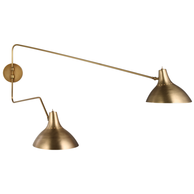 media image for Charlton Large Double Wall Light by AERIN 267