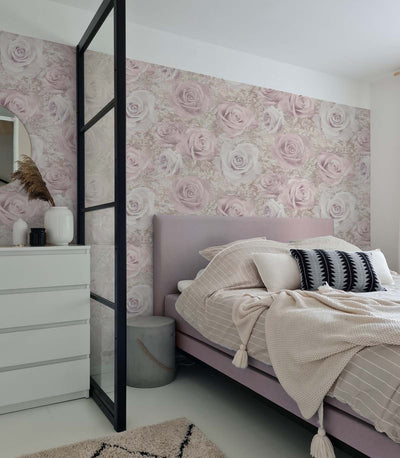 product image for Reverie Wallpaper in Light Pink by NextWall 25