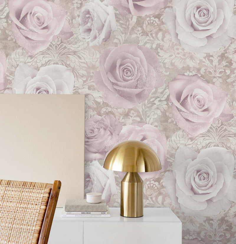 media image for Reverie Wallpaper in Light Pink by NextWall 27