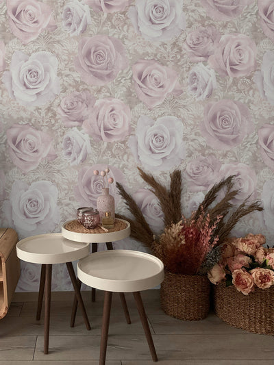 product image for Reverie Wallpaper in Light Pink by NextWall 96