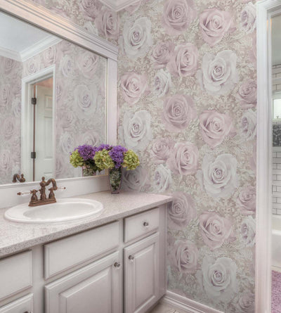 product image for Reverie Wallpaper in Light Pink by NextWall 31
