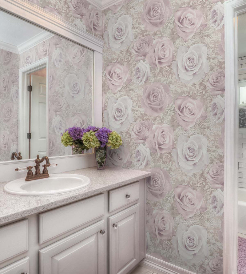 media image for Reverie Wallpaper in Light Pink by NextWall 263