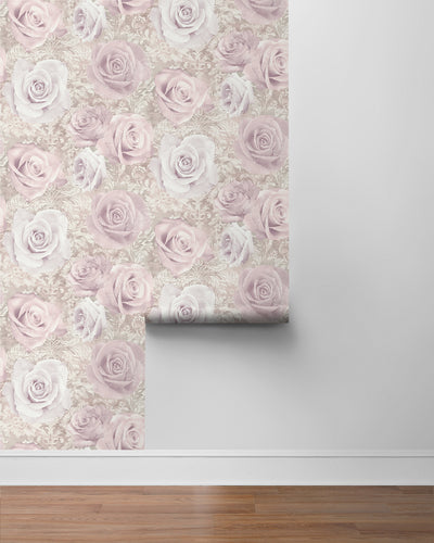 product image for Reverie Wallpaper in Light Pink by NextWall 42