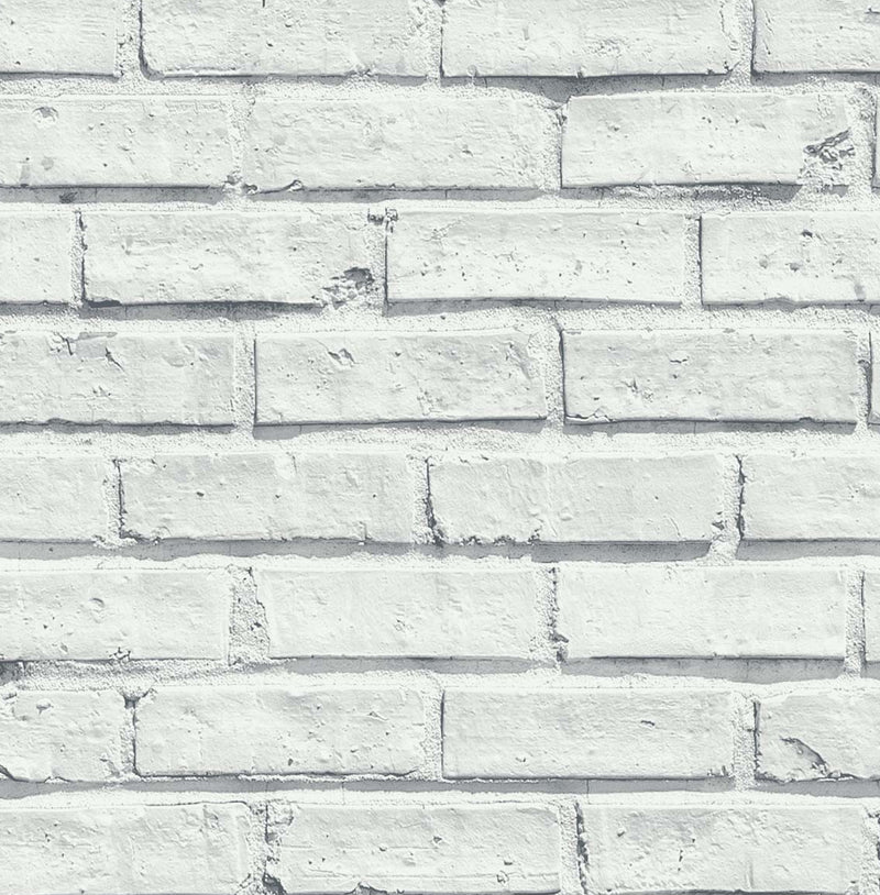 media image for Faux Brick Wallpaper in Off-White by NextWall 226
