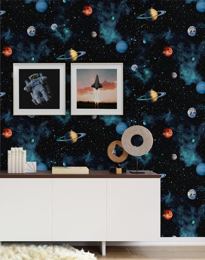 product image for Cosmos Wallpaper in Ebony by NextWall 97
