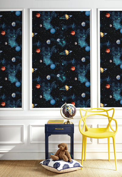 product image for Cosmos Wallpaper in Ebony by NextWall 62
