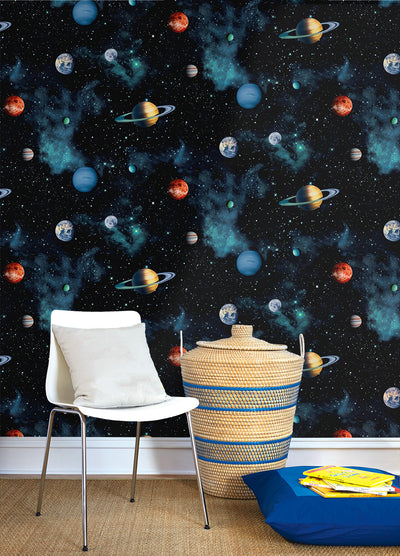 product image for Cosmos Wallpaper in Ebony by NextWall 68
