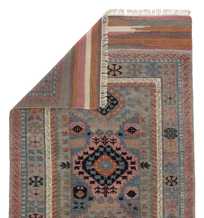 product image for Asena Clovelly Reversible Hand Knotted Taupe & Multicolor Rug 3 81