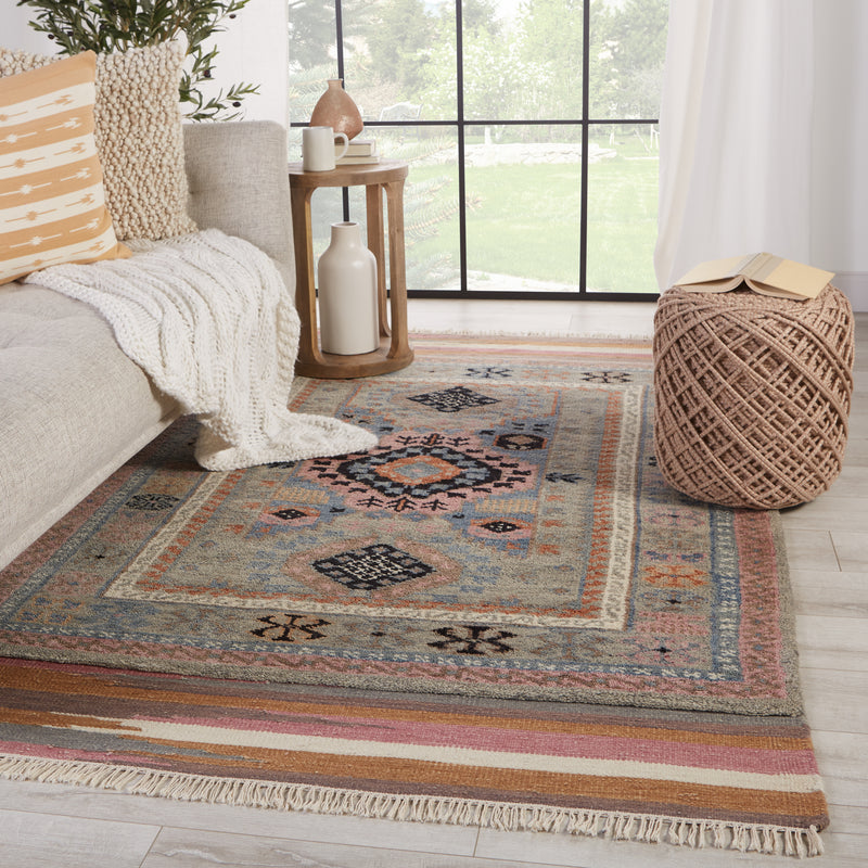 media image for Asena Clovelly Reversible Hand Knotted Taupe & Multicolor Rug 5 242