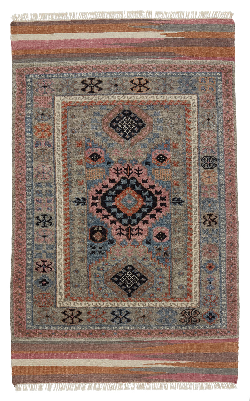 media image for Asena Clovelly Reversible Hand Knotted Taupe & Multicolor Rug 1 230