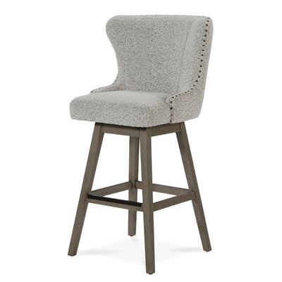 product image for Rockwell Salt and Pepper Boucle Swivel Bar Stool 1 49