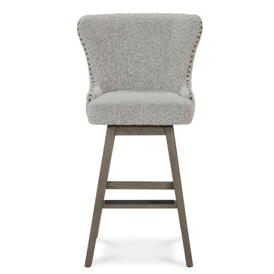 product image for Rockwell Salt and Pepper Boucle Swivel Counter Stool 2 96