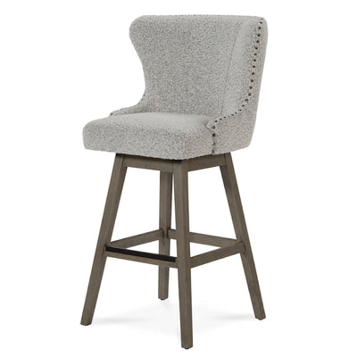 product image for Rockwell Salt and Pepper Boucle Swivel Counter Stool 1 93