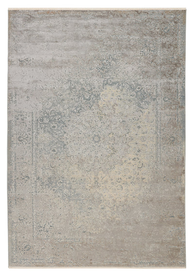 product image for Alaina Medallion Rug in Gray & Cream 88