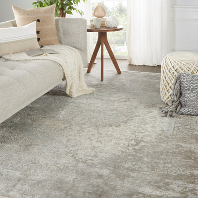product image for Alaina Medallion Rug in Gray & Cream 82