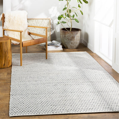 product image for Azalea AZA-2306 Hand Woven Indoor/Outdoor Rug in Medium Grey & White by Surya 88