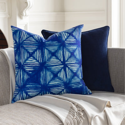 product image for Safflower SAFF-7193 Velvet Pillow in Navy by Surya 74