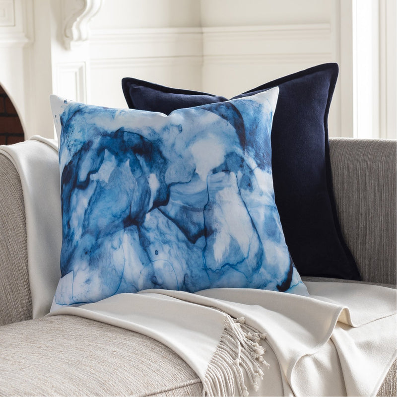 media image for Azora AZO-002 Woven Square Pillow in Sky Blue & White by Surya 265