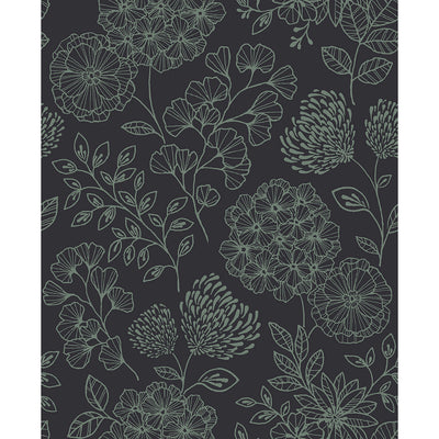 product image for Ada Charcoal Floral Wallpaper from the Scott Living II Collection by Brewster Home Fashions 79