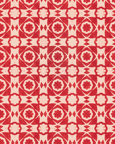 product image for Aegean Tiles Wallpaper in Red from the Sundance Villa Collection by Mind the Gap 66