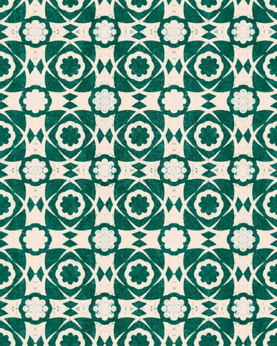product image of sample aegean tiles wallpaper in ultramarine green from the sundance villa collection by mind the gap 1 571