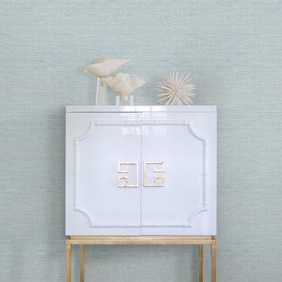 product image for Agave Imitation Grasscloth Wallpaper in Blue from the Pacifica Collection by Brewster Home Fashions 70
