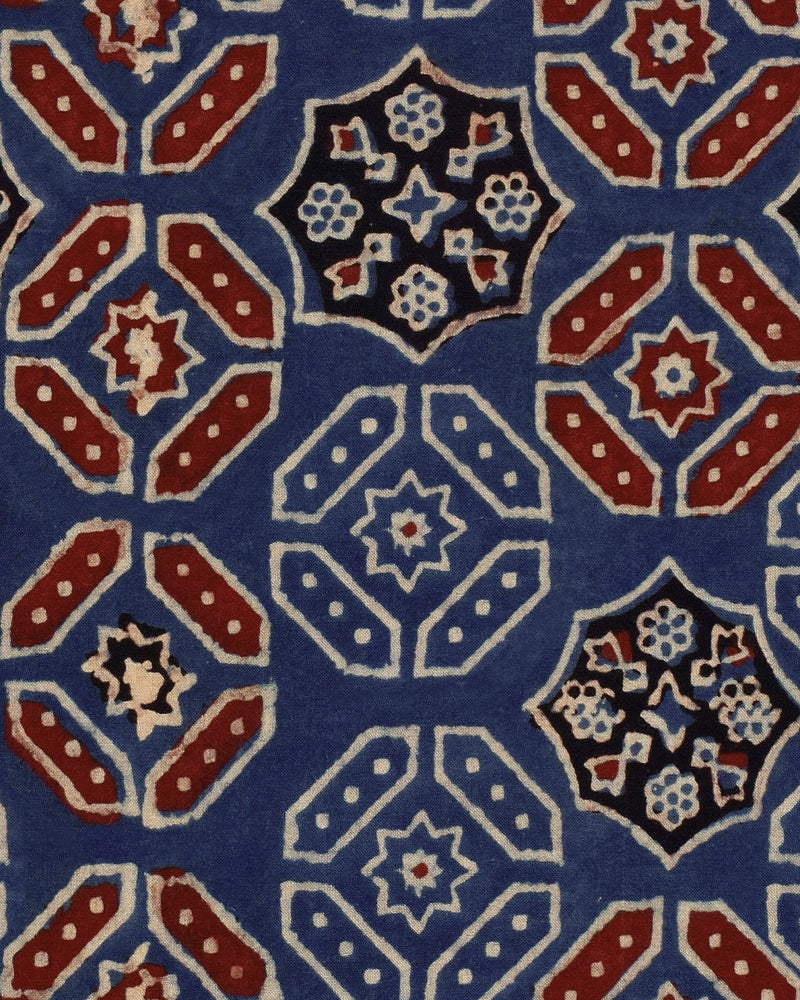 media image for Ajrak Blue Wallpaper from the Wallpaper Compendium Collection by Mind the Gap 211
