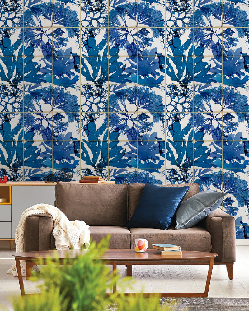 media image for Algae In Blue Wallpaper from Collection II by Mind the Gap 299