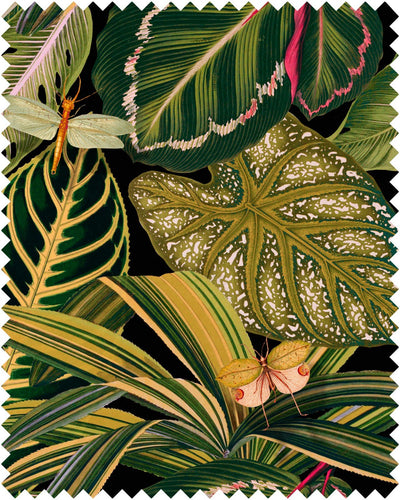 product image of sample amazonia linen fabric in black and green by mind the gap 1 57