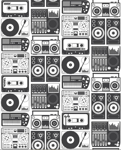 product image of Analog Nights Wallpaper in Charcoal design by Aimee Wilder 591