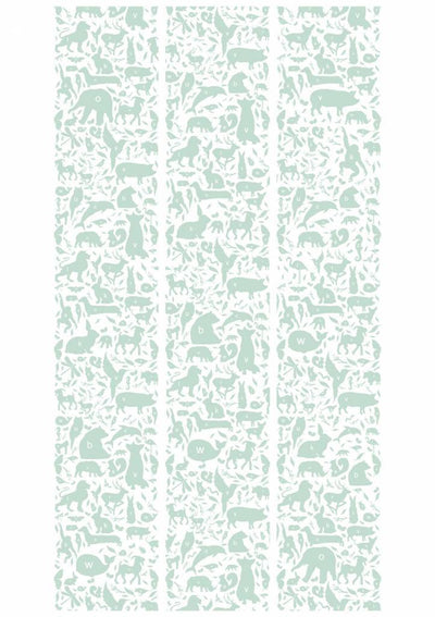 product image for Animal Alphabet Kids Wallpaper in Green by KEK Amsterdam 33
