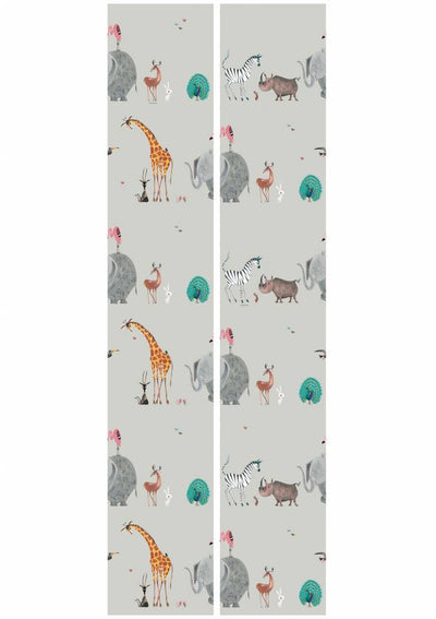 product image for Animal Mix Wallpaper in Grey by KEK Amsterdam 78