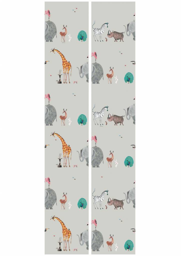 media image for Animal Mix Wallpaper in Grey by KEK Amsterdam 23