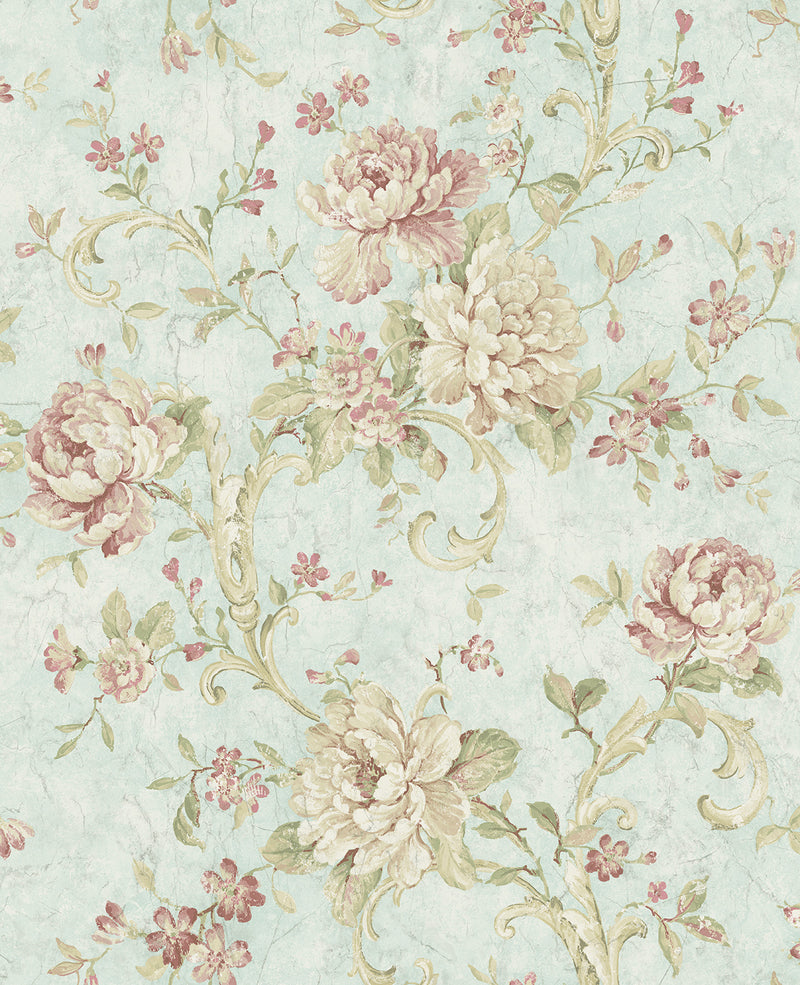 media image for sample antiqued rose wallpaper in morning rose from the vintage home 2 collection by wallquest 1 294