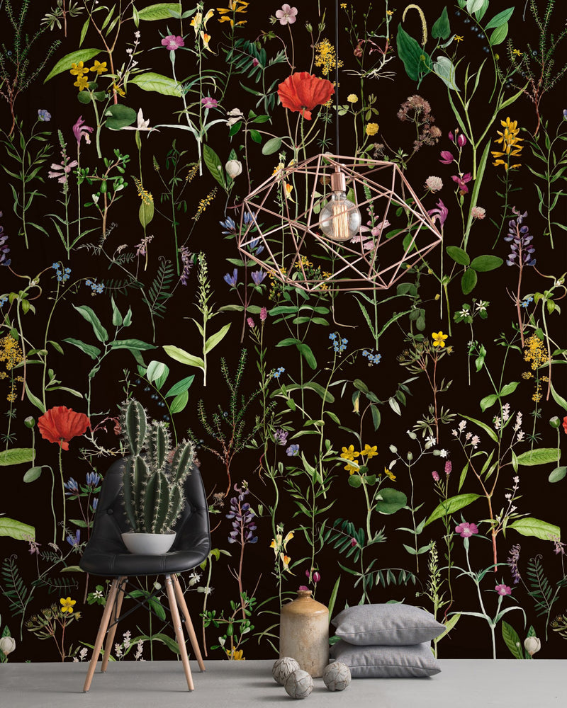 media image for Aquafleur Anthracite Wallpaper from Collection II by Mind the Gap 241