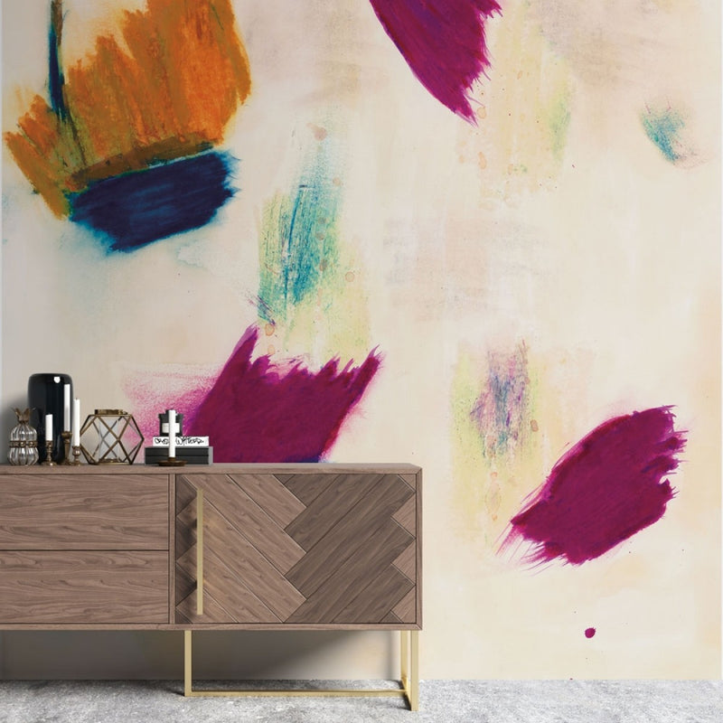 media image for Arabella Self Adhesive Wall Mural in Marigold Rising by Zoe Bios Creative for Tempaper 211