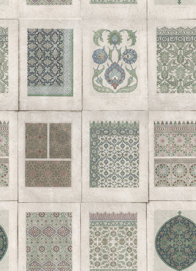 product image of sample arabesque wallpaper in neutral from the eclectic collection by mind the gap 1 512