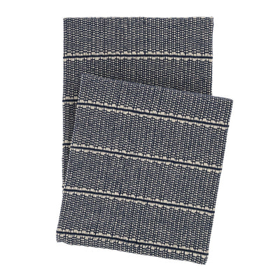 product image of archer navy woven cotton throw by annie selke da1075 thr 1 563