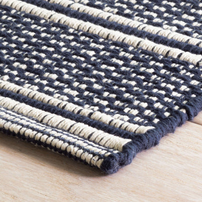 product image for archer navy woven cotton rug by annie selke da1021 2512 5 65