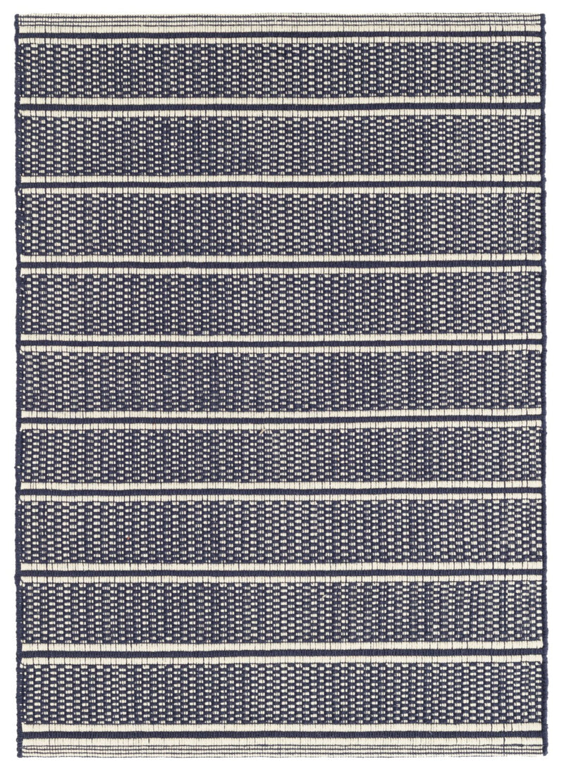 media image for archer navy woven cotton rug by annie selke da1021 2512 1 215