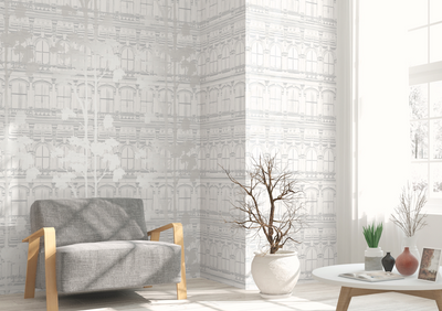 product image for Architecture with Tree Shadow Wallpaper from the Transition Collection by Mayflower 45