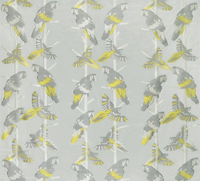 product image of sample arini sheer fabric in silver and lemon by matthew williamson for osborne little 1 586