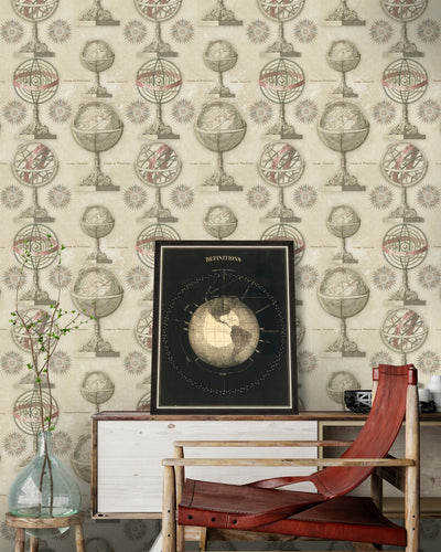 product image for Armillary Wallpaper in Taupe from the Eclectic Collection by Mind the Gap 39