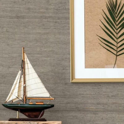 product image for Arrowroot Grasscloth Wallpaper in Driftwood from the Water's Edge Collection by York Wallcoverings 35