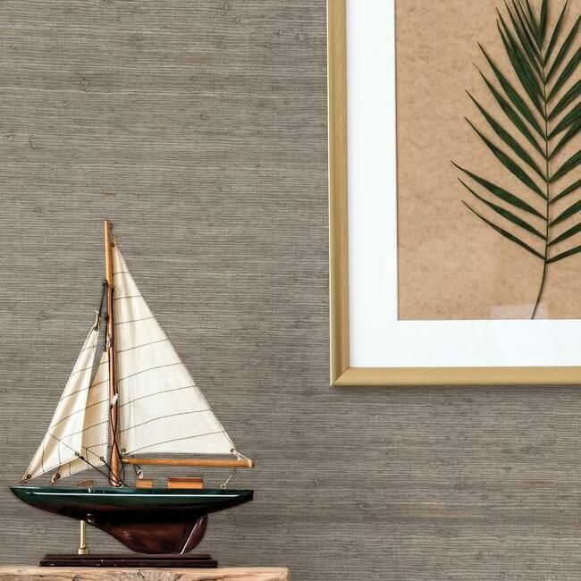 media image for Arrowroot Grasscloth Wallpaper in Driftwood from the Water& 243