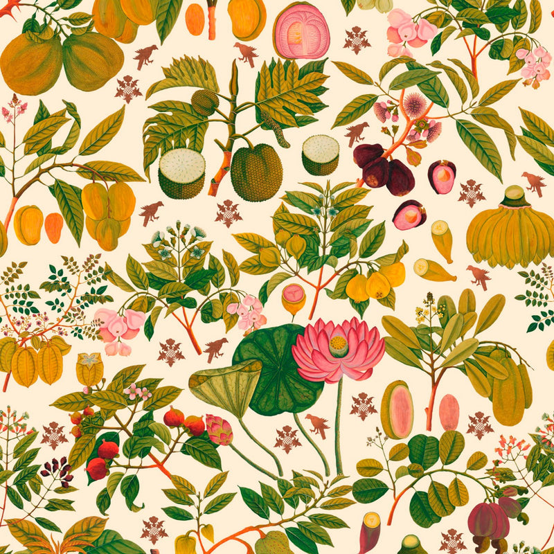 media image for Asian Fruits and Flowers Wallpaper in Light Multi from the Florilegium Collection by Mind the Gap. 271