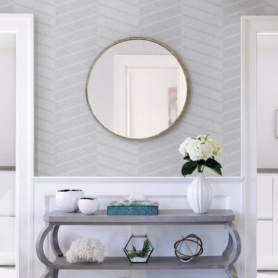 product image for Aspen Chevron Wallpaper in Grey from the Scott Living Collection by Brewster Home Fashions 8